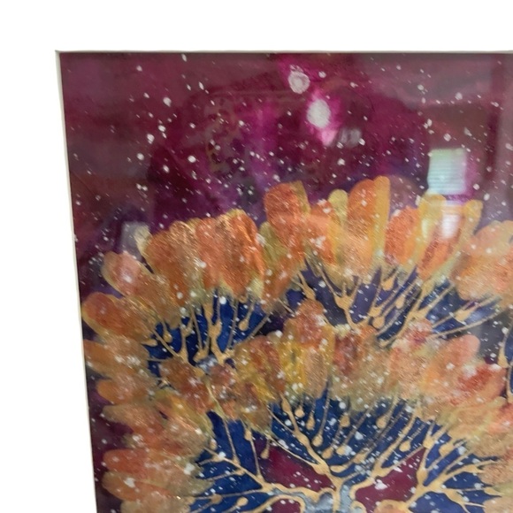 Farhana Hemming Metallic Watercolor Painting 2016 Beautiful Tree Design - Picture 8 of 10